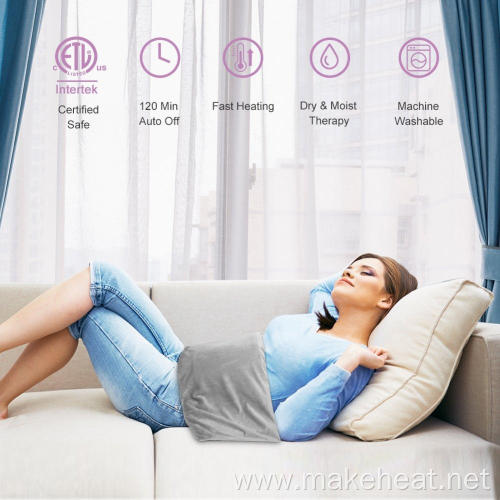 ETL Approved Extra Large Moist Heating Pad With Deluxe Super Soft Velvet Cover